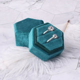 Earring Pendant Jewelry Case Ring Earrings Gift Box with 2 Slots