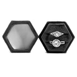 Earring Pendant Jewelry Case Ring Earrings Gift Box with 2 Slots