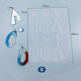 Silicone Resin Mold for DIY Earring Pendant Keychain Charms