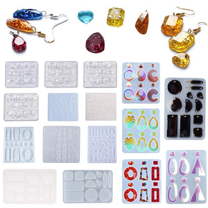 Silicone Resin Mold DIY Earring Pendant Keychain Charms Necklace Bracelet Craft