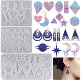 Earring Pendants Resin Silicone Mold DIY Moon Star Shaped Jewelry Making
