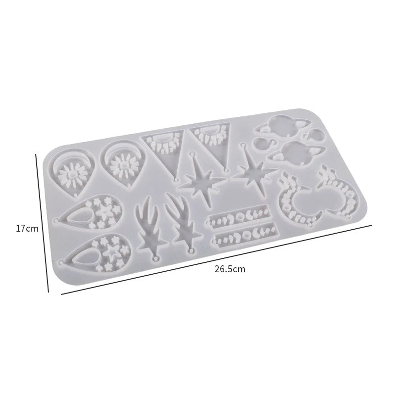 Earring Pendants Resin Silicone Mold DIY Moon Star Shaped Jewelry Making