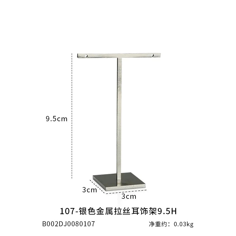 Earring Rack Jewelry Display Stand Silver T-Bar For Ear Studs