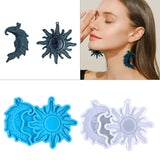 Resin Asymmetric Sun Moon Earring Mold for Jewelry Making