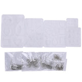 Resin Earring Molds Kit with Hooks & Rings, Jewelry Silicone Mold Set