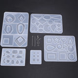 Resin Earring Molds Kit with Hooks & Rings, Jewelry Silicone Mold Set