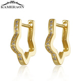 Silver 925 Small Hoop Flower Zircon Ear Jewelry