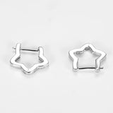Silver 925 Small Hoop Flower Zircon Ear Jewelry
