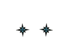 Earring Silver 925 star bathroom pink turquoise fine