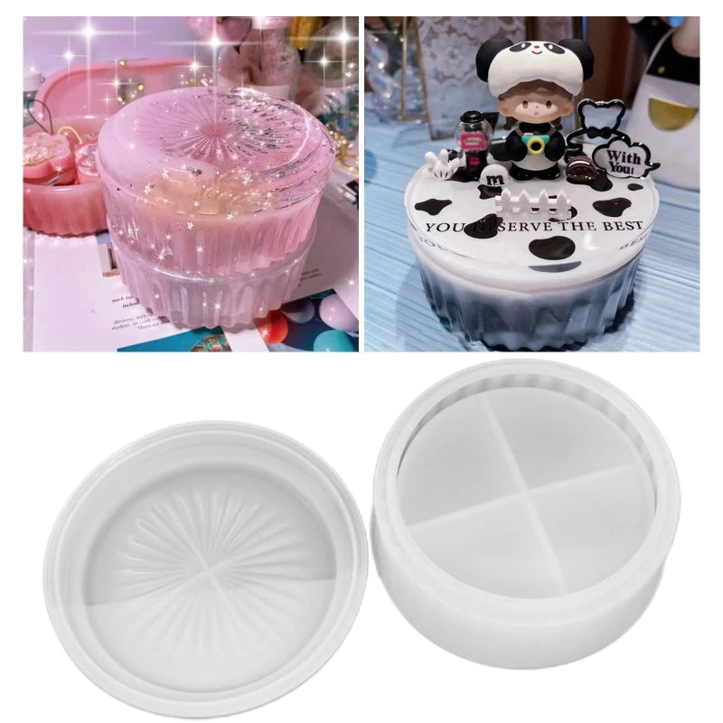 Stacked Earring Storage Box Epoxy Molds Makeup Brush Jewelry Organizer Mold