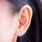 Bezel Earring Studs Blank Ear Post Findings for DIY Jewelry Making