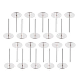 Bezel Earring Studs Blank Ear Post Findings for DIY Jewelry Making
