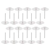 Bezel Earring Studs Blank Ear Post Findings for DIY Jewelry Making