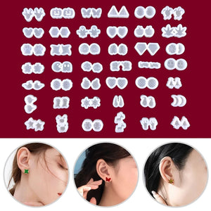 Earring Stud Crystal Epoxy Molds Cartoon Pendant Craft DIY Casting Tool