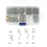 Earring Making Supplies Kit: Hooks, Beads, Jump Rings, Pins, Posts