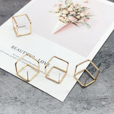 925 Silver Geometric Square Stud Earrings DIY Materials