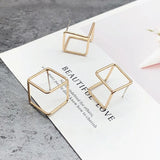925 Silver Geometric Square Stud Earrings DIY Materials