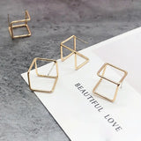 925 Silver Geometric Square Stud Earrings DIY Materials