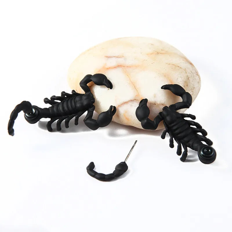 Punk Scorpion Skull Stainless Steel Earrings
