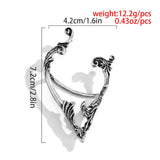 Silver Goth Earcuff Jewelry Cuff Earring for Women