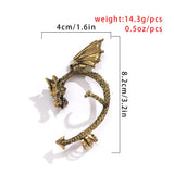 Silver Goth Earcuff Jewelry Cuff Earring Dark Elf Punk Fairy Ear Clip