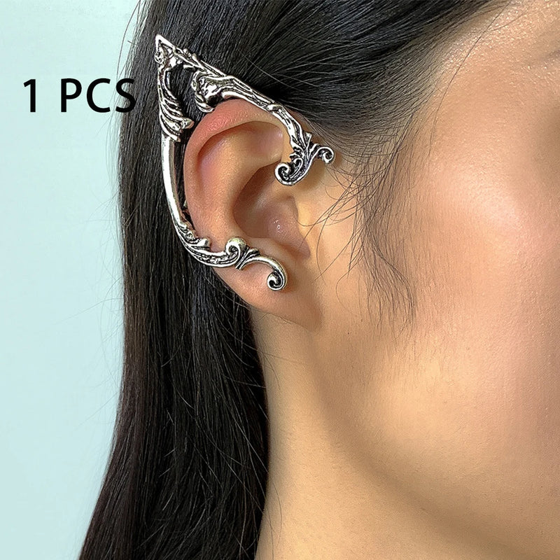 Silver Goth Earcuff Jewelry Cuff Earring for Women
