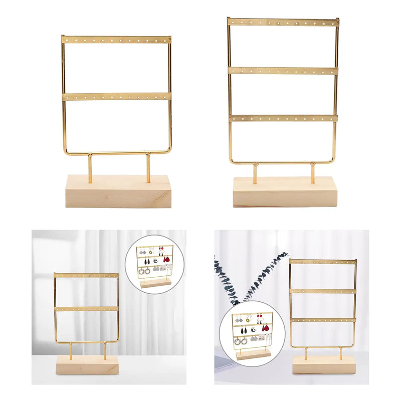 Metal Hanging Earrings Organizer Stand Jewelry Towel
