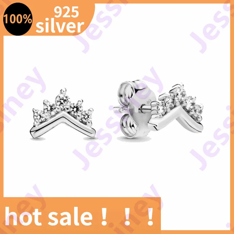 925 Sterling Silver Heart Hoop Earrings for Women