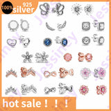 925 Sterling Silver Heart Hoop Earrings for Women