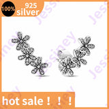 925 Real Sterling Silver Heart Hoop Earrings Pandra for Women