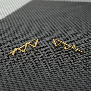 14k Filled Wave Ear Cuff Hammered s925 Silver Jewelry