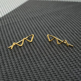 14k Filled Wave Ear Cuff Hammered s925 Silver Jewelry
