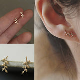 European Style Grunge Leaf Earrings for Women Girls