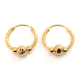 24K Small Round Hoop Earrings for Women