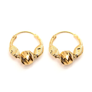 24K Small Round Hoop Earrings for Women