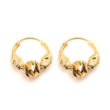 24K Small Round Hoop Earrings for Women