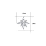 925 Silver Moissanite Shooting Star Earrings Fine Jewellery