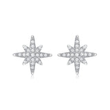 925 Silver Moissanite Shooting Star Earrings Fine Jewellery