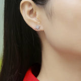 925 Silver Moissanite Shooting Star Earrings Fine Jewellery