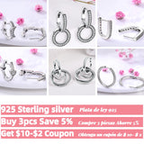 925 Silver Ocean Shell Heart Moon Earrings for Women
