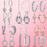 925 Silver Ocean Shell Heart Moon Earrings for Women