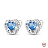 925 Sterling Silver Pav? Double Stud Earrings For Women