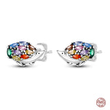 925 Sterling Silver Pav? Double Stud Earrings For Women