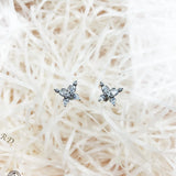925 Silver Butterfly Earrings Zirconia Ear Studs