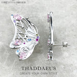 Butterfly Earrings in 925 Sterling Silver