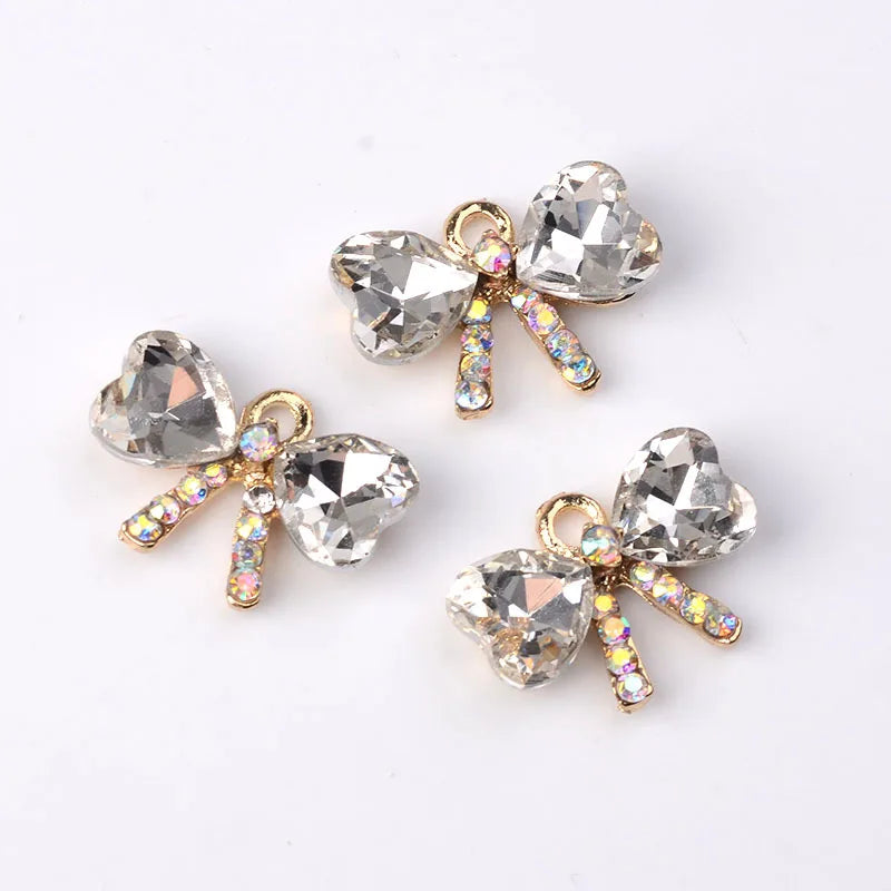 Rhinestone Butterfly Charms for Jewelry Making 20pcs DIY Kids Gift