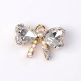 Rhinestone Butterfly Charms for Jewelry Making 20pcs DIY Kids Gift