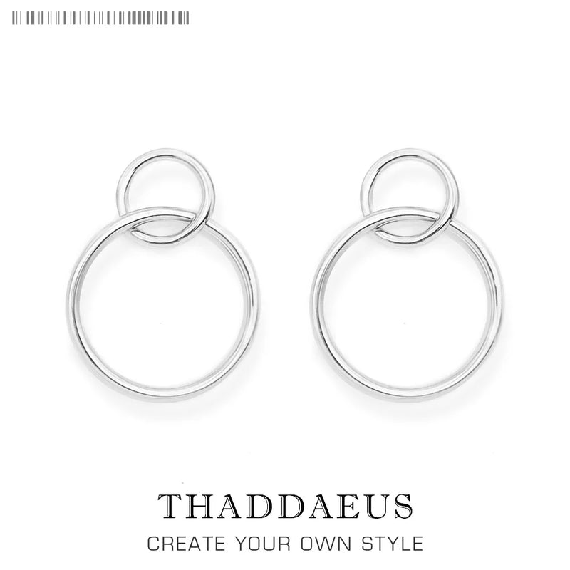 Circles Earrings Europe Sterling Silver 925 Gift