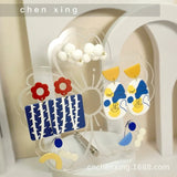 Acrylic Transparent Earrings Display Stand Flowers Irregular Shape