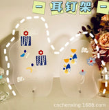 Acrylic Transparent Earrings Display Stand Flowers Irregular Shape
